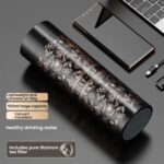 Pure Titanium Floral Straight Titanium Tumbler