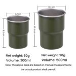 Stainless Steel Beer Glass Single-Wall Bamboo Cup