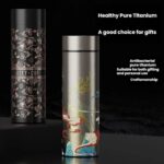 Pure Titanium Floral Straight Titanium Tumbler